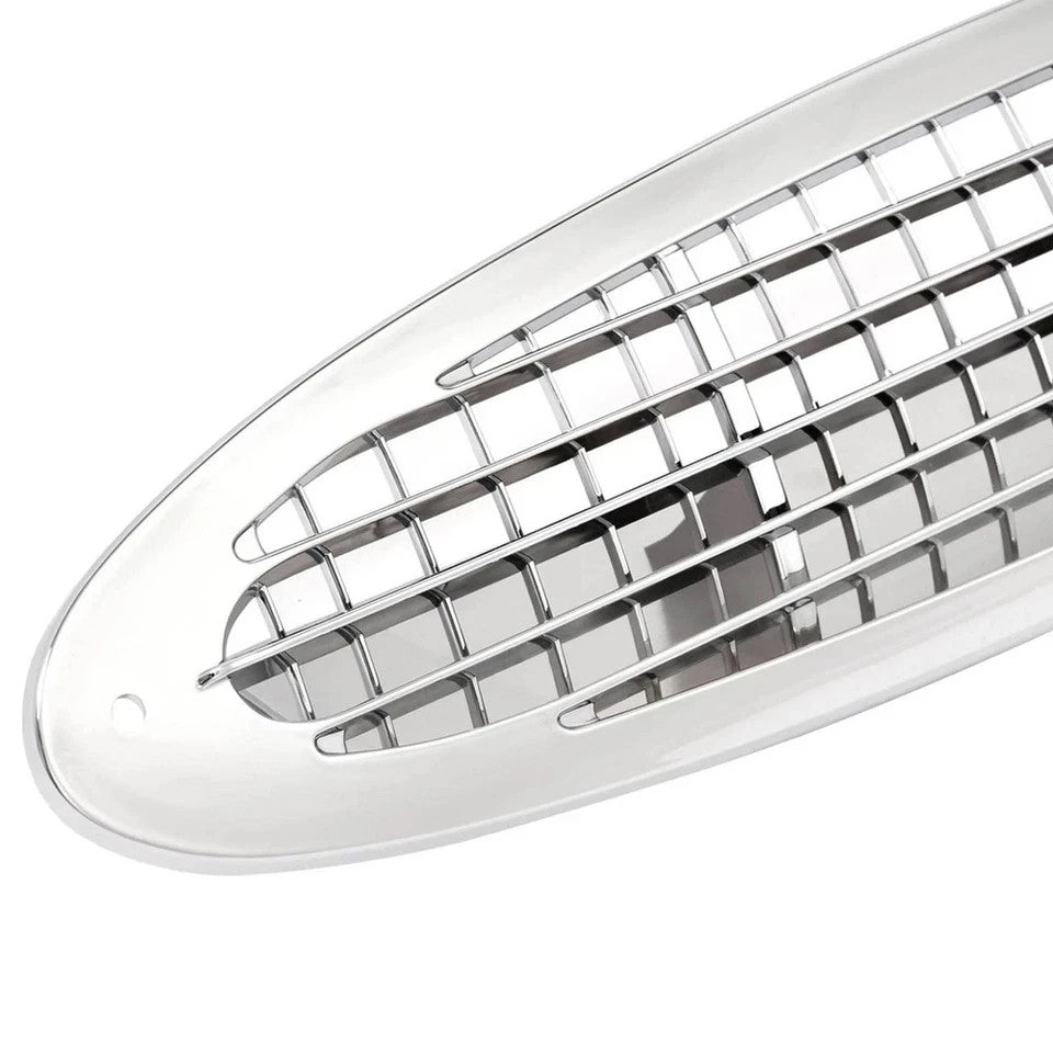 For 02-18 Freightliner M2 106 Hood Side Air Intake Vent Grille Side Grill Chrome
