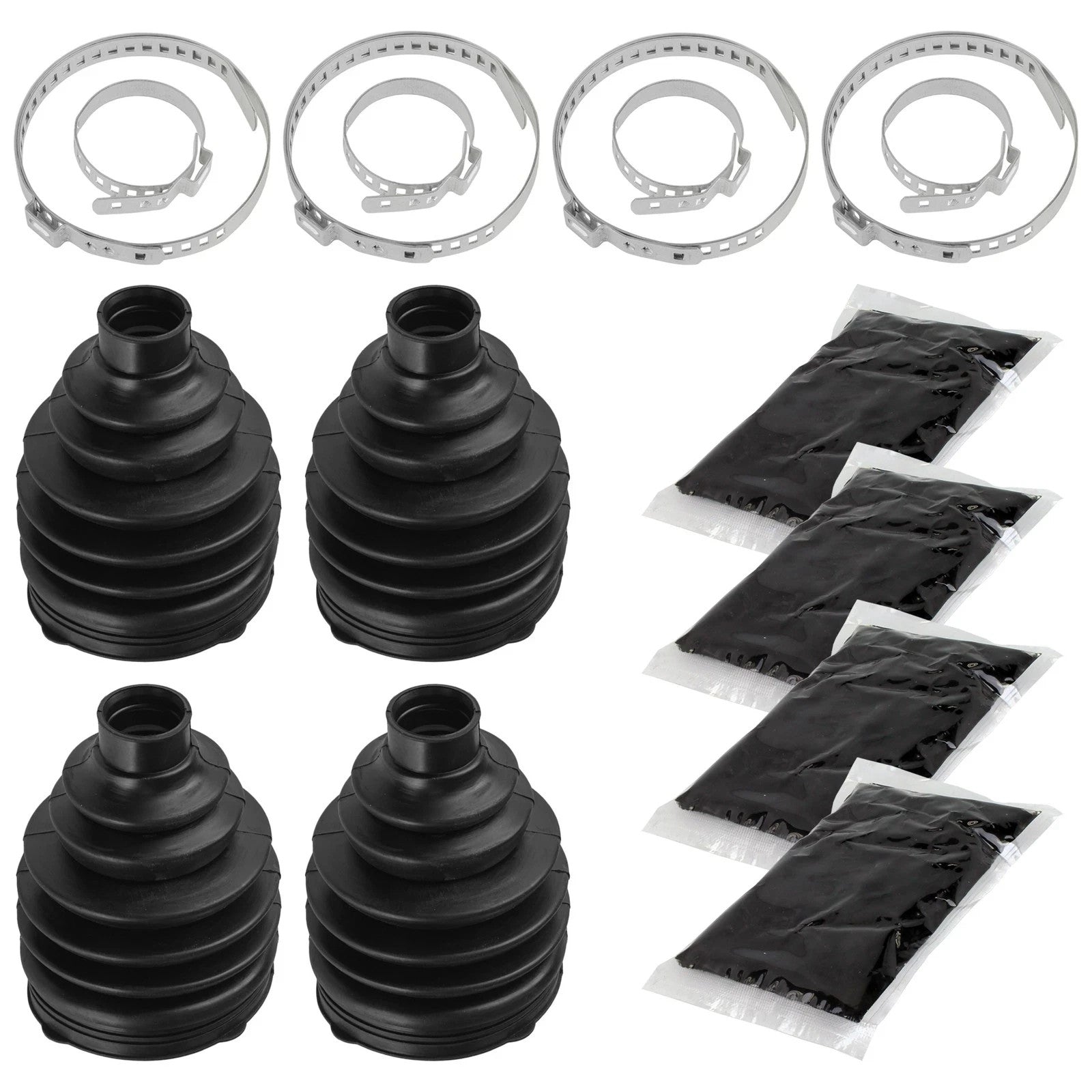 2 Front Axle Inner Outer CV Boot Kit for Polaris Sportsman 500 2007-2010