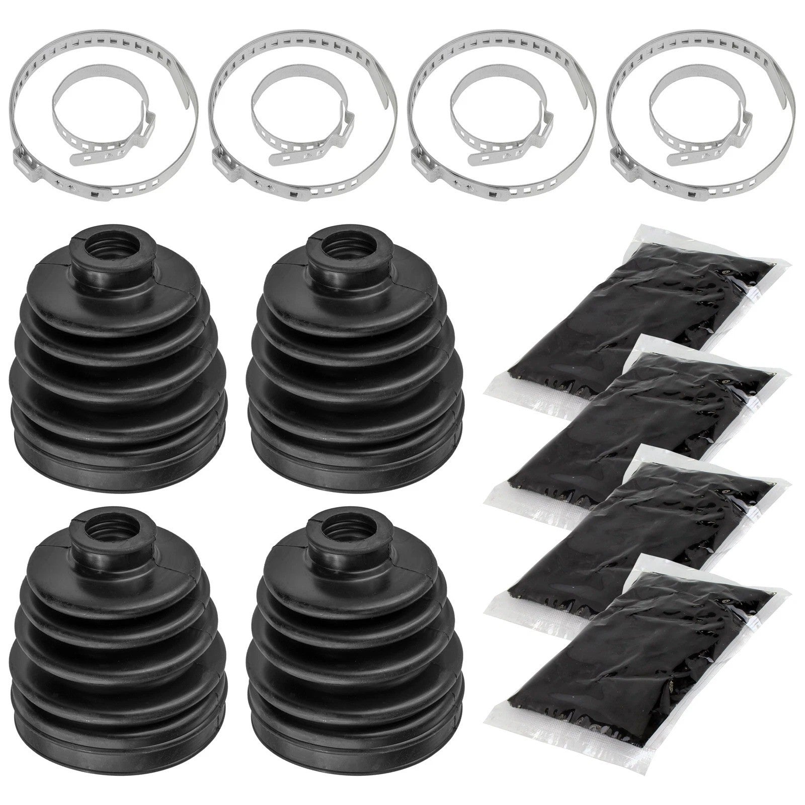 2 Rear Axle Inner And Outer CV Boot Kits for Polaris Sportsman 400 4X4 2001-2005