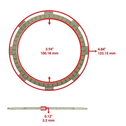 598-16321-01-00 Clutch Friction Plate For Yamaha YZ80 DT100 MX100 TTR125 RT100
