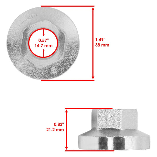 Caltric M153583 Spindle Pulley Nuts For John Deere 1023E (-1LV1023ELHJ100000)