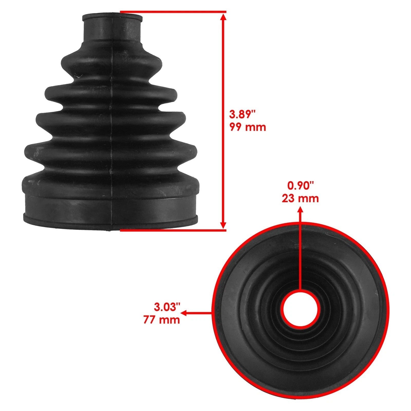 2 Rear Axle Outer Inner CV Boot Kit for Can-Am Maverick Max 1000R 2014 2015 2017