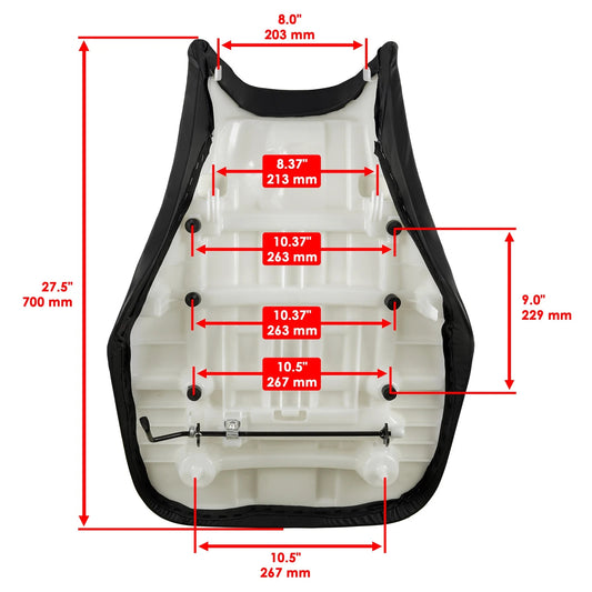 Complete Seat Fits Honda Foreman 500 TRX500TM 2x4 2005 2006 Black