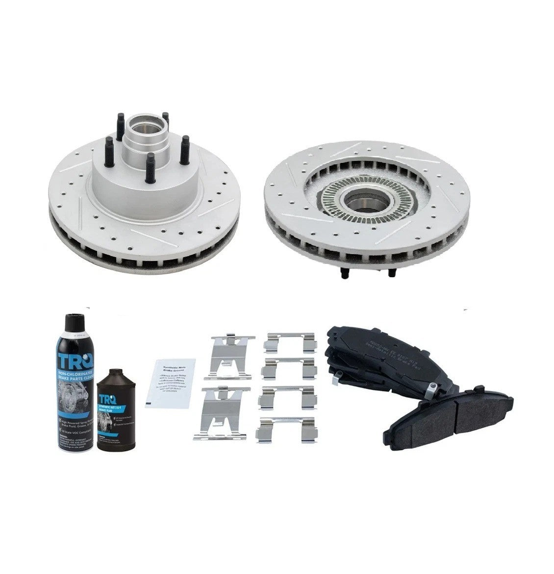 Front Metallic Brake Pad Performance Rotor Kit w/Fluids for Ranger Mazda 2WD