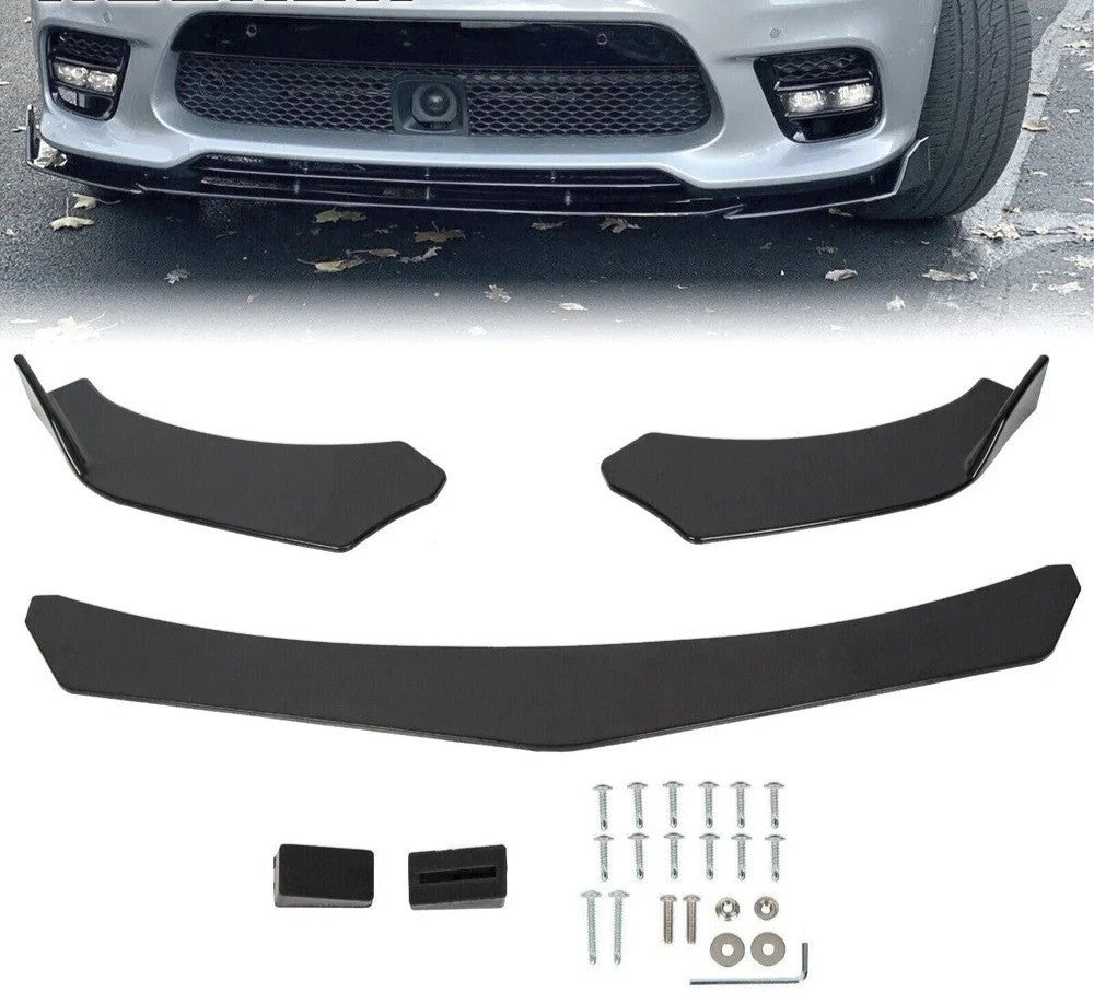 For Universal Car BMW Black Front Bumper Lip Spoiler Splitter Body Kit Diffuser