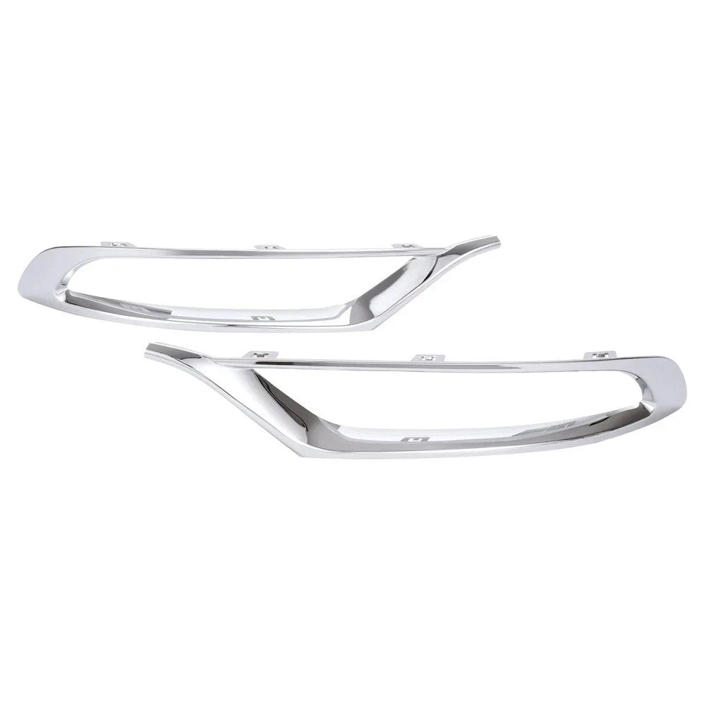 HECASA Pair Chrome Fog Light Cover Trim Bezels LH&RH For Chrysler 300 2015-2024