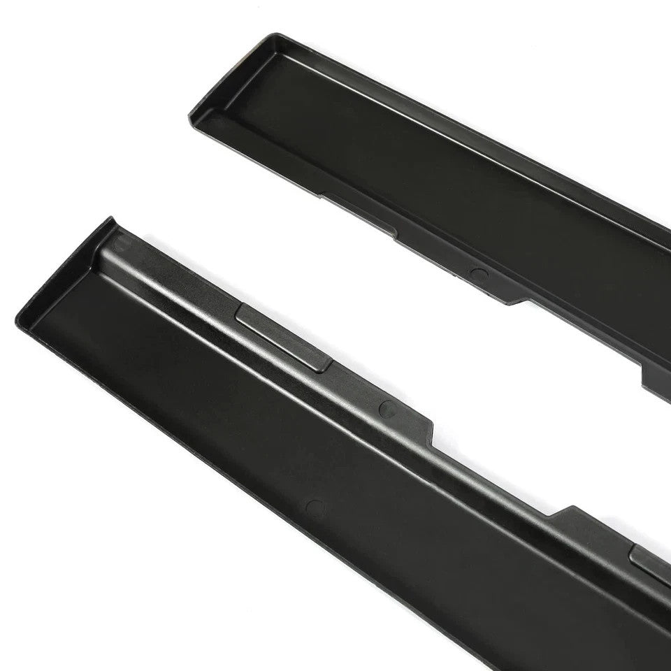 Side Skirts Extension For 2010-15 Chevy Camaro SS LS LT Gloss Black Rocker Panel