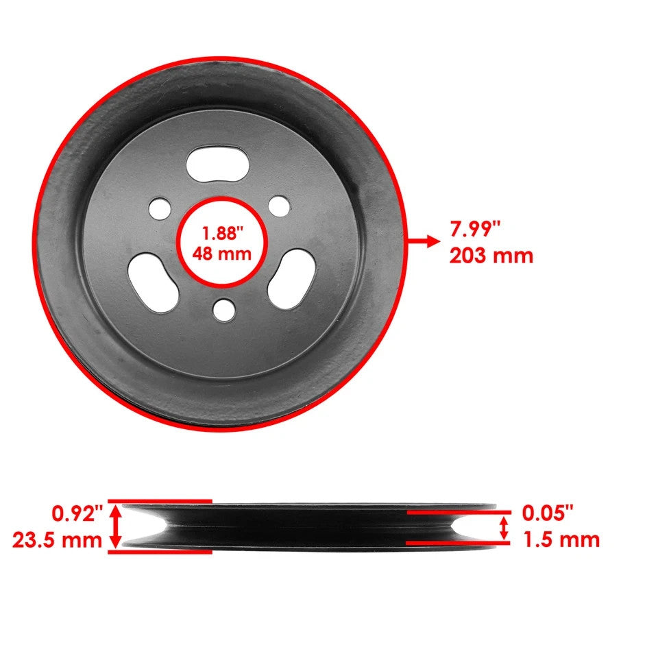 107-7678 60" Deck Spindle Pulley For Toro Z Master 74265 7000 Z580 D Z593 D