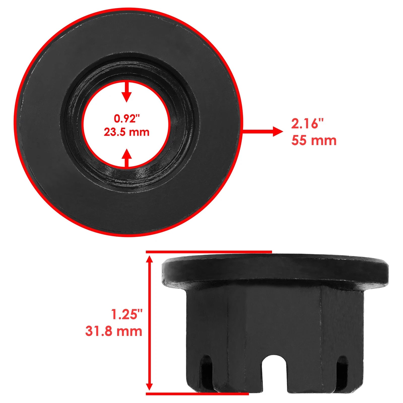 501110 Castle Nut w/ Cotter Pin for King Kutter Rotary Gearbox 1"-14 Fine Thread