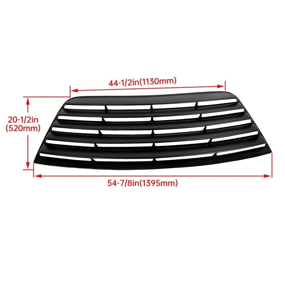 For Dodge Challenger 08-23 Rear Window Scoop Louver Sun Shade Cover Vent ABS
