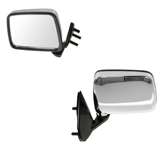 Chrome Manual Side View Mirrors Pair Set for Nissan D21 Hardbody Pickup