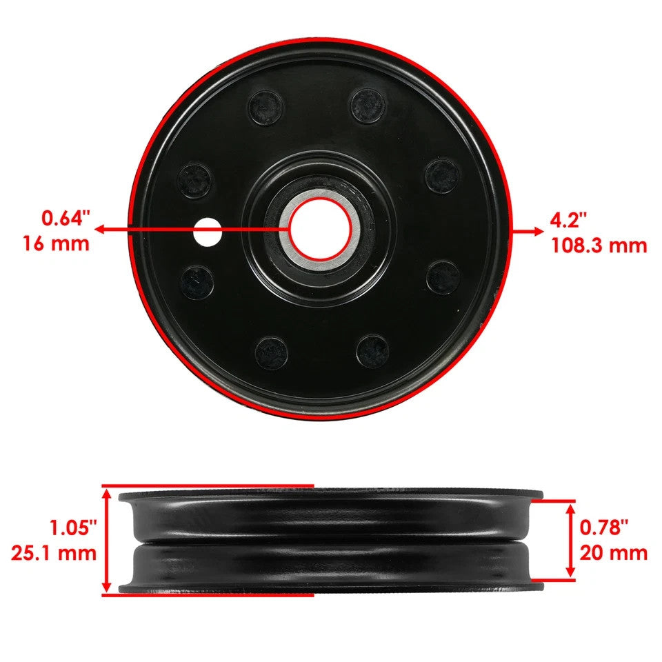 Flat Idler Pulley For John Deere AM37249 AM107468 AM35862 AM37442