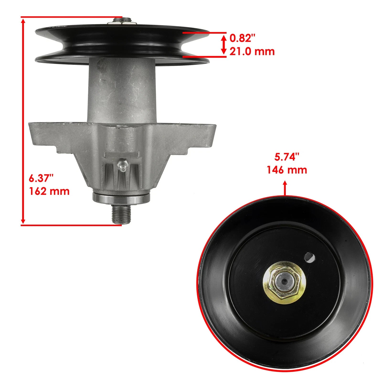 Caltric 918-04126A 918-04126B 1120370 Spindle for Cub Cadet MTD Troy-Bilt Toro