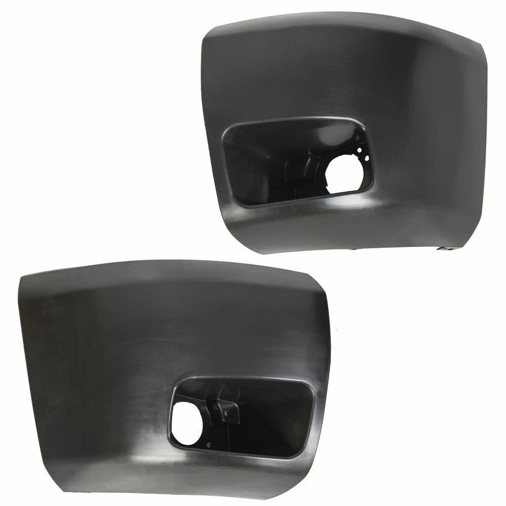 Bumper End Caps Set For 2007-2013 Chevy Silverado 1500 Fog Light Holes Front