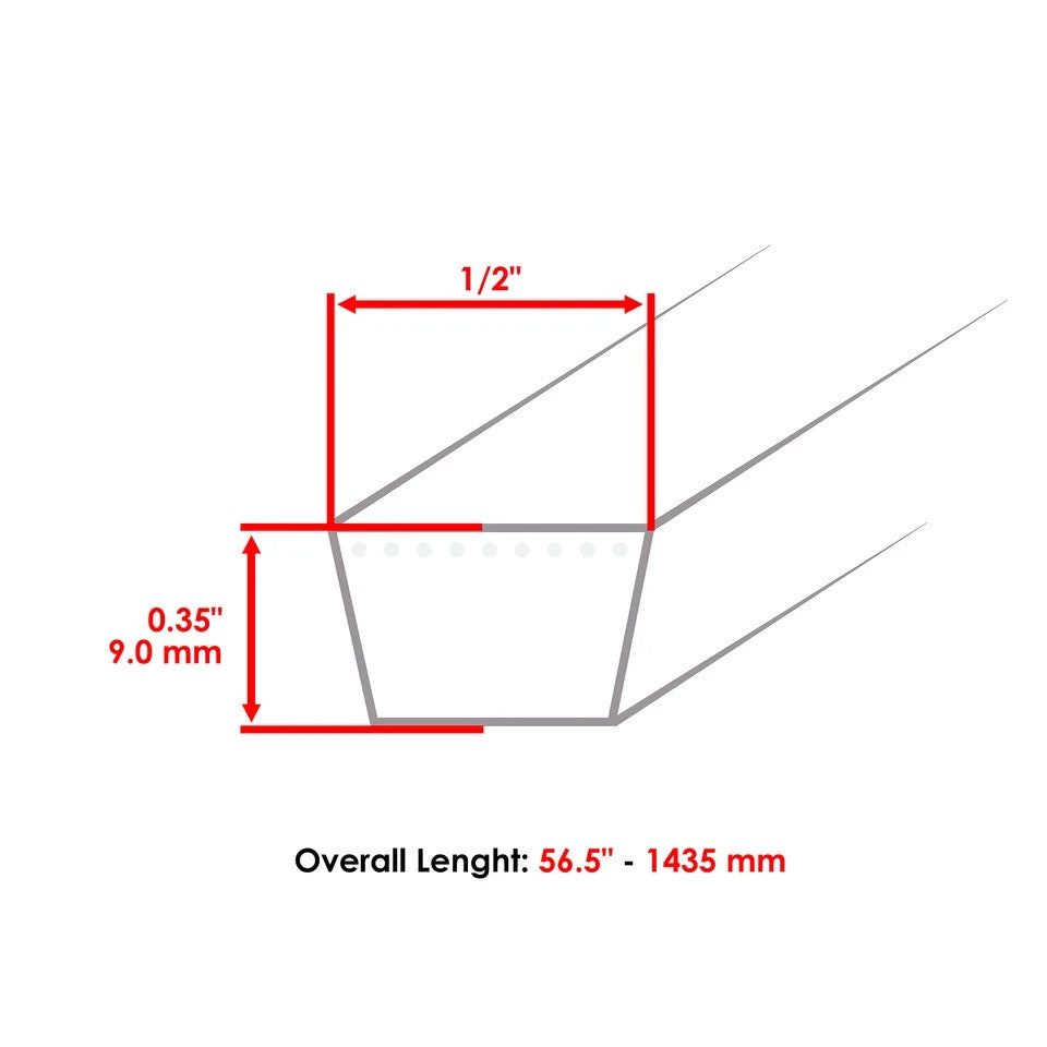 07200718 Transmission Drive Belt for Ariens Gravely Zero-Turn Mower 1/2"x 57"