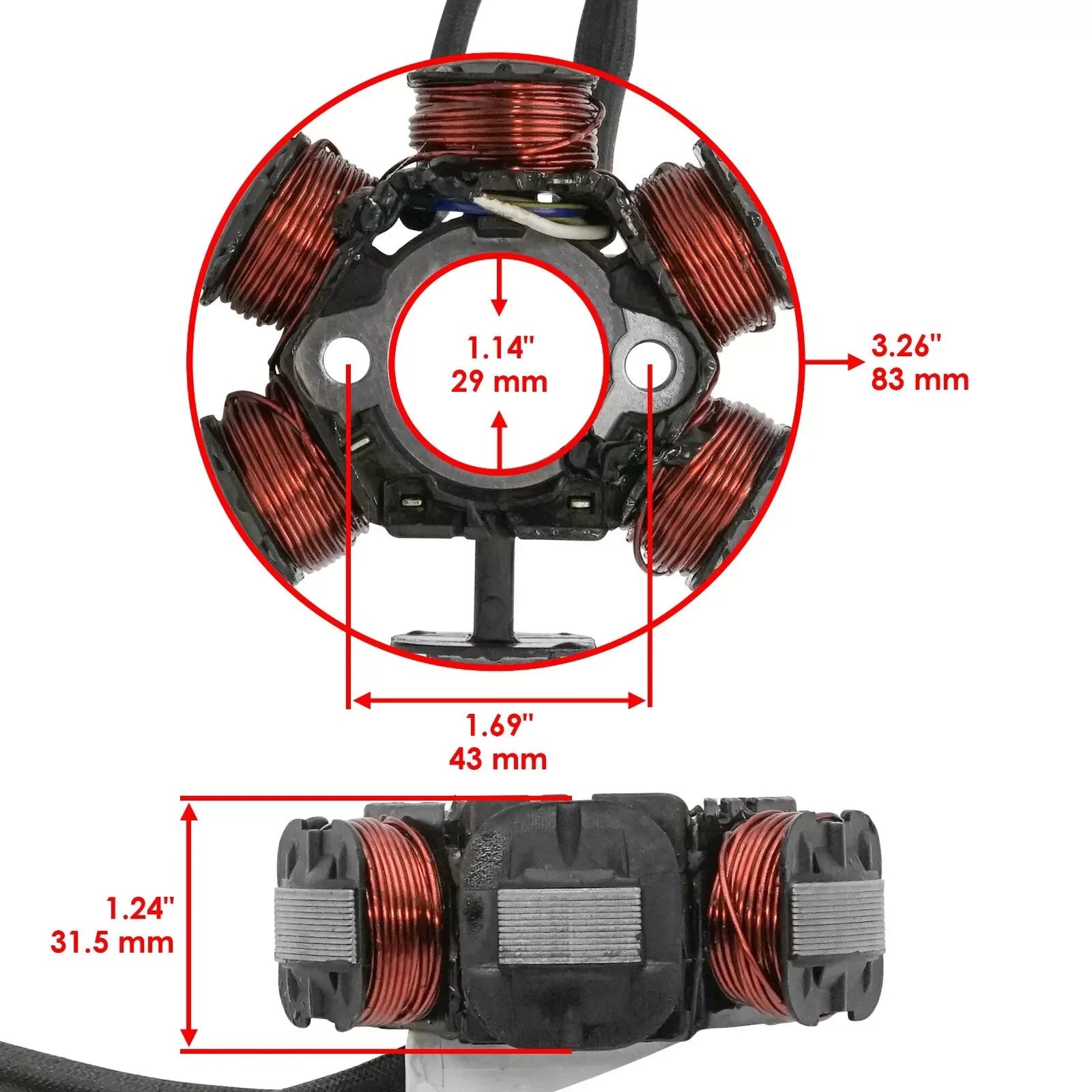 Stator for Honda TRX90X TRX90 X TRX 90 X TRX 90X 2X4 2009 2012-2024 Magneto