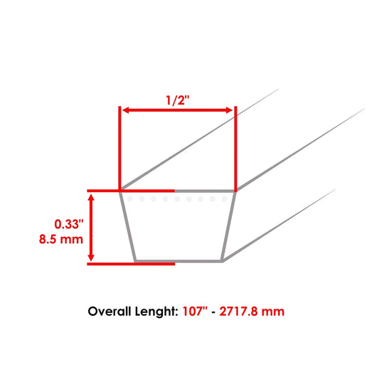 954-3053 42" 48" Deck Drive Belt For Cub Cadet 032 126 289 317 4814 R 4815 F