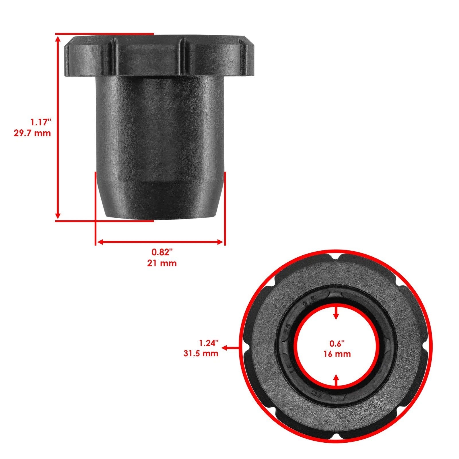 2x Front or Rear LH / RH Control A-Arm Bushings w/ Seal For Polaris 1543326