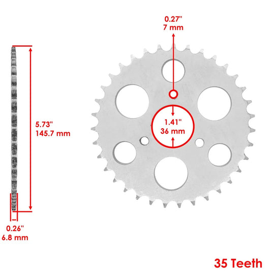 Drive Chain & Sprockets For Polaris Outlaw 90 2007-2014 428 Pitch 136 Link