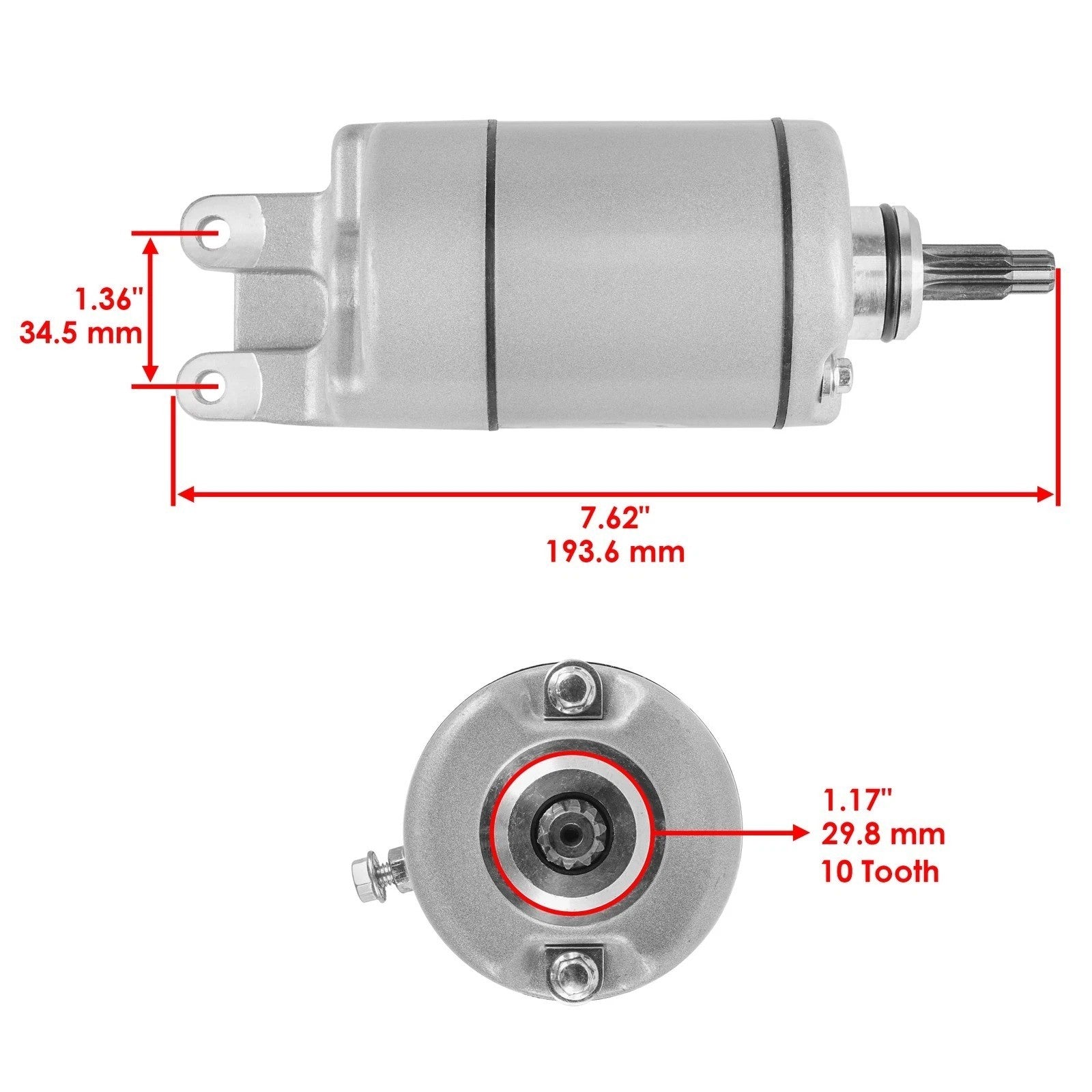 Starter W/ Relay Solenoid For Honda Fourtrax 300 TRX300 TRX300FW 2X4 4X4 1988-00