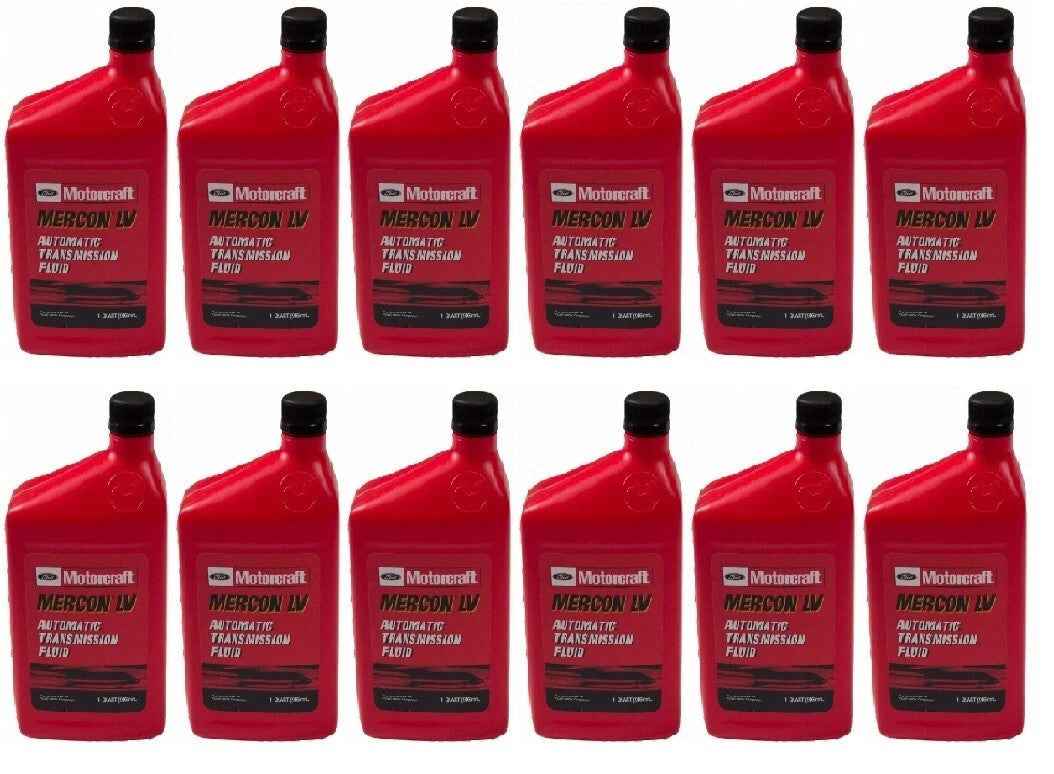 NEW Set of 12 Quarts Automatic Transmission Fluids Mercon-LV Genuine For Ford