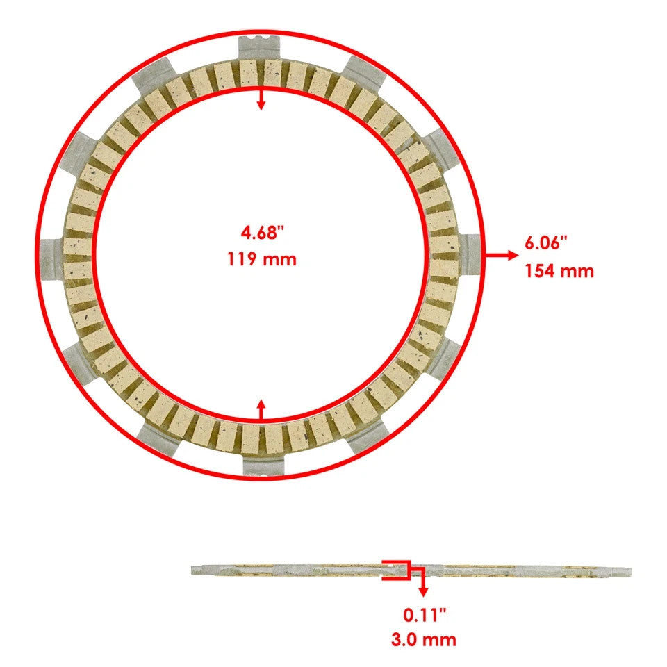 Clutch Friction Steel Plates Gasket Kit for Yamaha R1 YZFR1  YZF-R1  2009 - 2014