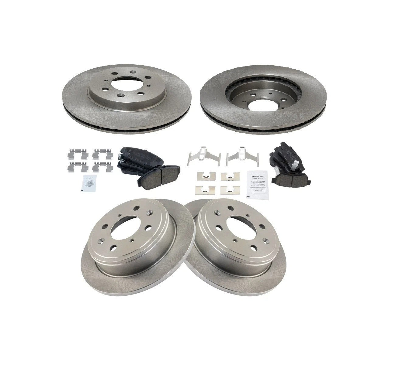 Brake Pad & Rotor Kit Ceramic Front & Rear for 1994 Acura Integra