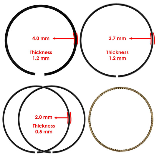 Caltric 13011-KCY-670 Engine Piston Rings For Honda XR400R 1996-2004