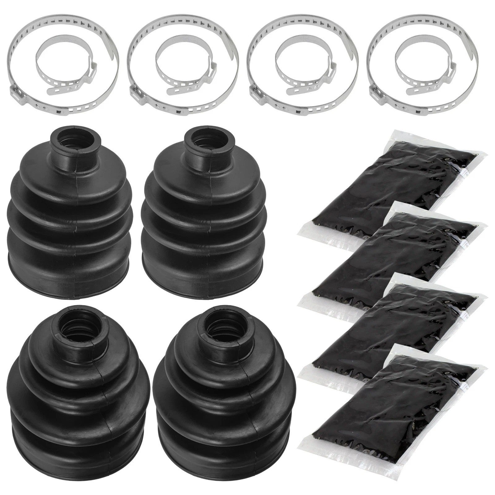 2 Front Axle Inner Outer CV Boot Kit for Yamaha Wolverine 450 YFM450Fx 4X4 06-10