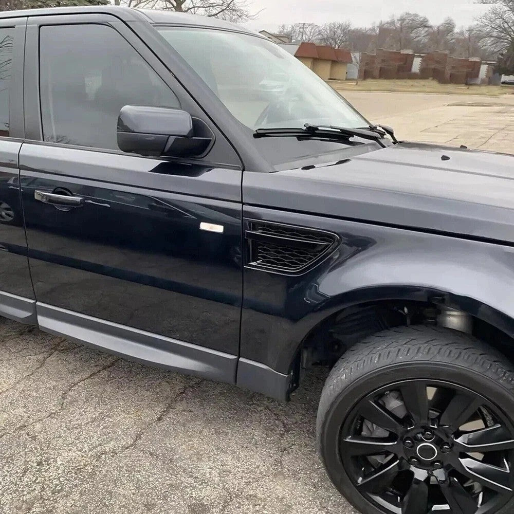 Gloss Black Front Grille Air Side Vents For Land Rover Range Rover Sport 2010-13