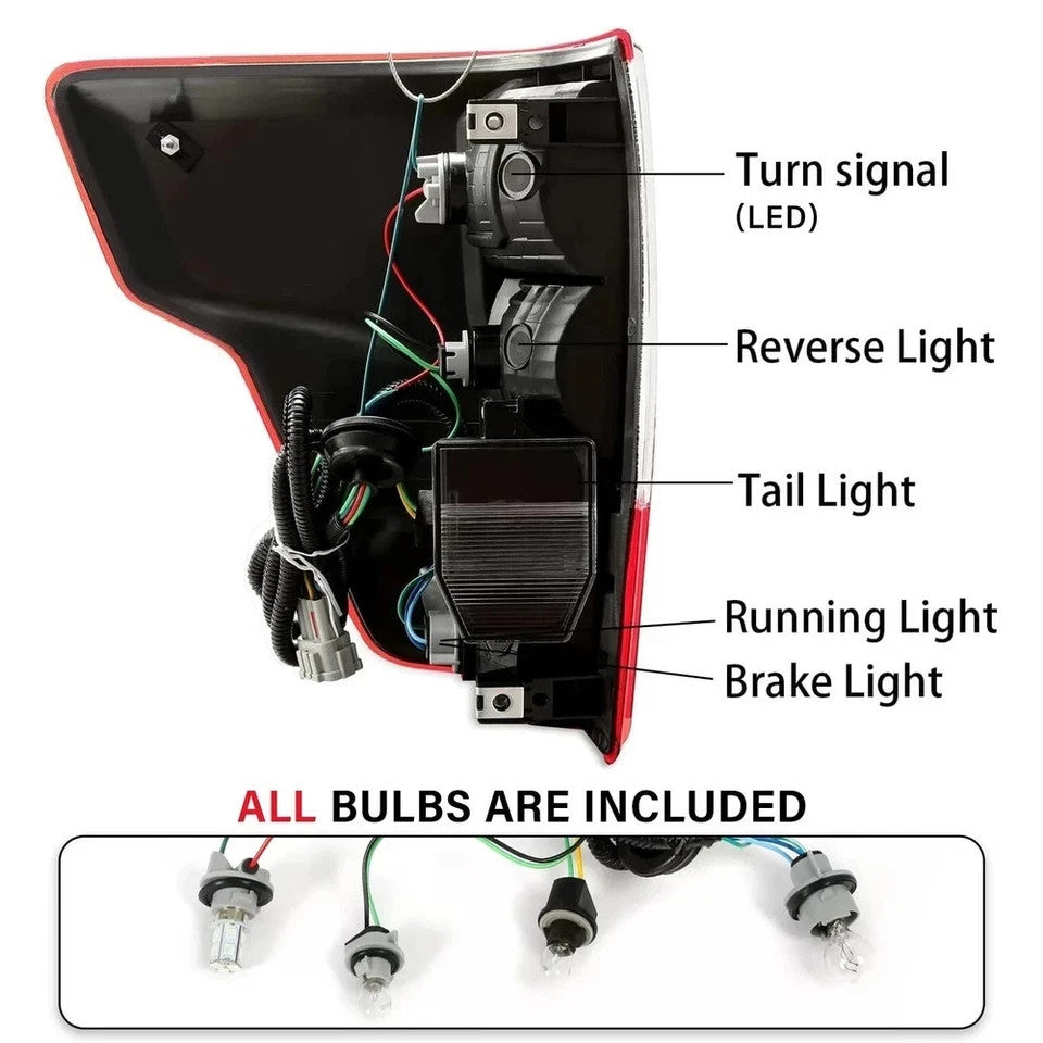 For Nissan Titan XD 2016-2023 Right Passenger Side Tail Light Lamp w/All Bulbs