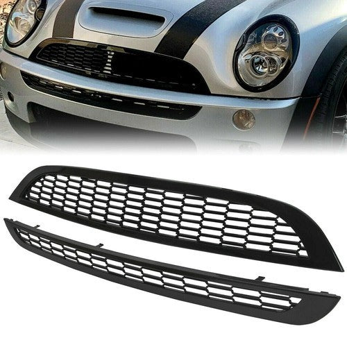 For Mini Cooper R50 R52 R53 2002-2006 Honeycomb Front Upper Lower Grille Mesh