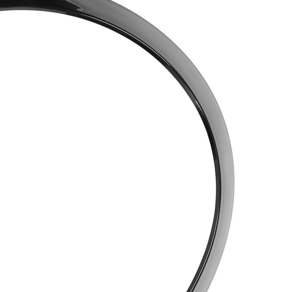 HECASA 2X Black Headlight Bezel Trim Ring Cover For Mini Cooper R55 R56 2007-15
