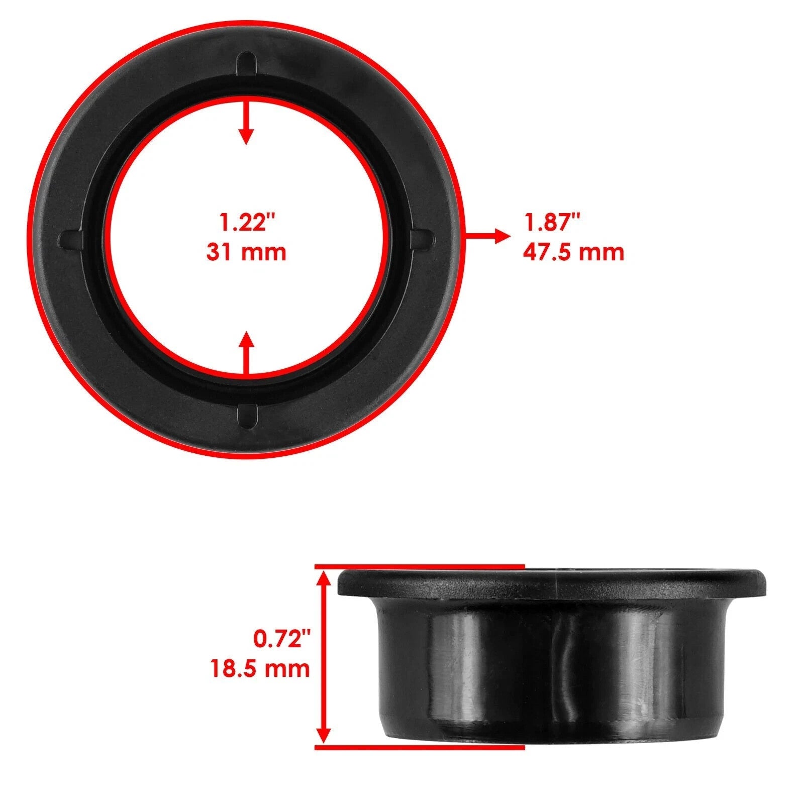 Caltric Rear A Arm Bushing Kit For Polaris Sportsman 500 4x4 HO 2001 Lower