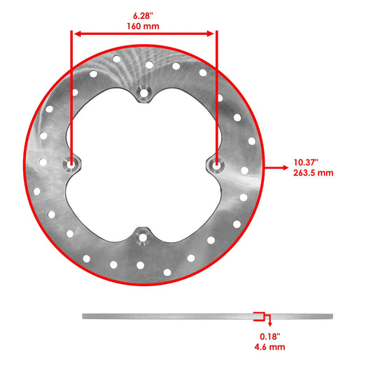 Caltric 705601841 Front Brake Disc Rotor for Can-Am Can Am Maverick X3 MAX Turbo