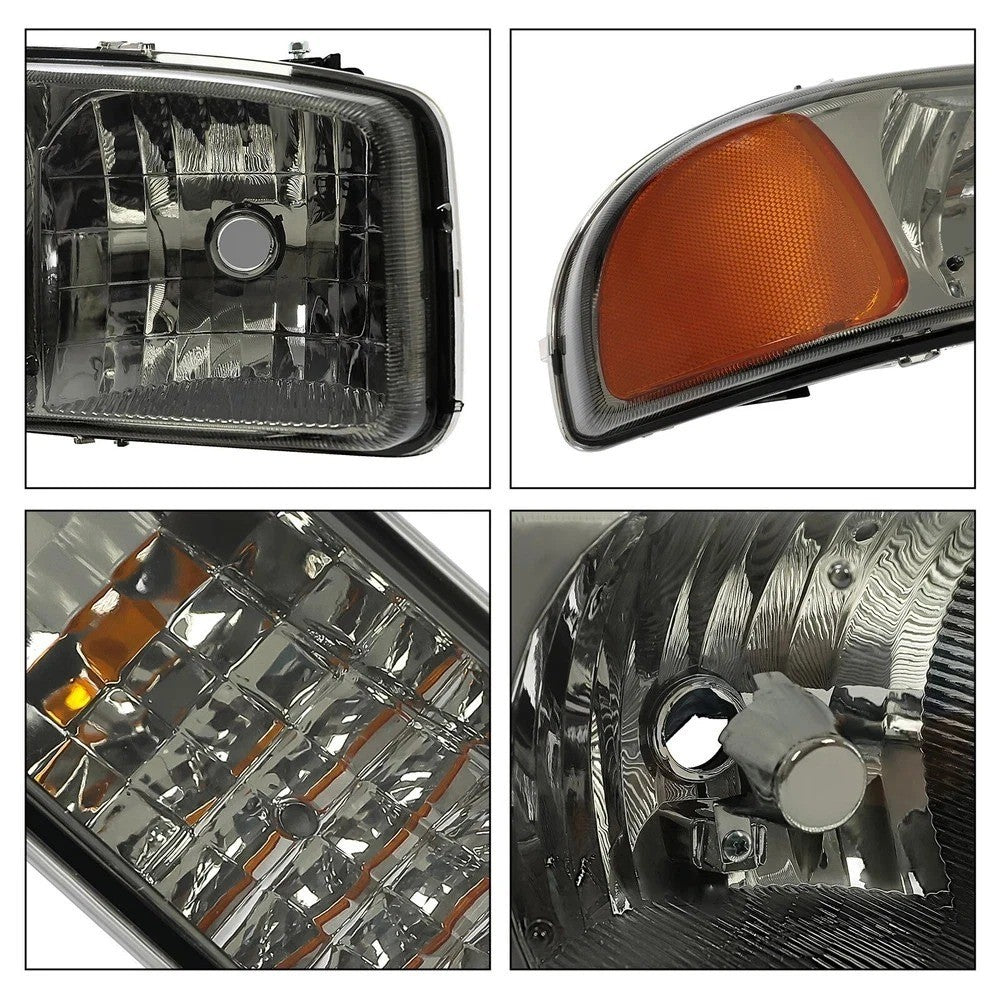 Smoke Headlights & Bumper Lamps For GMC Sierra 1500 2500HD 1999-2007 Yukon 2002