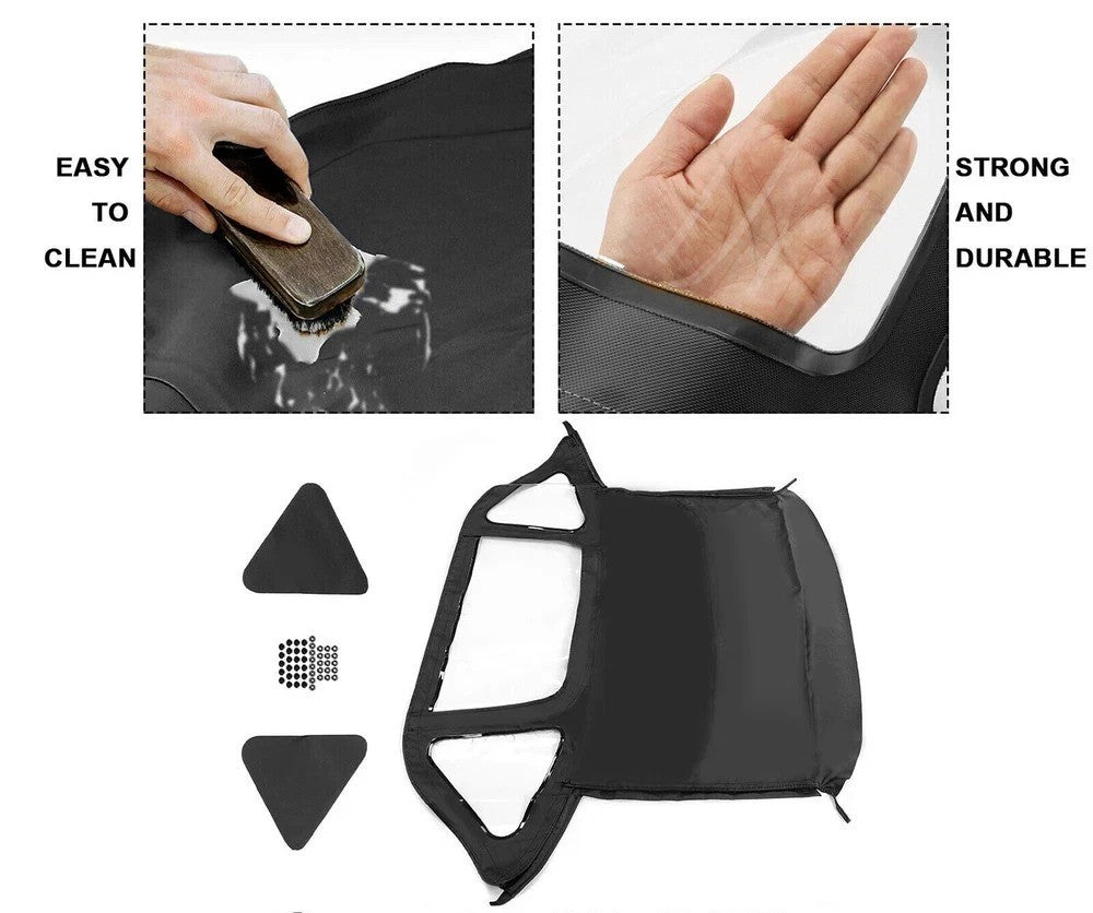 Convertible Soft Top Replacement w/ Plastic Windows For 71-81 Triumph Spitfire