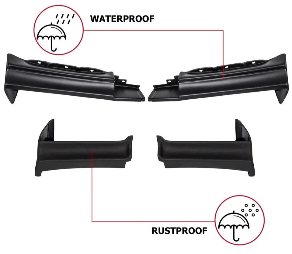 HECASA Full 4PC Bumper Filler Fit 1981-1987 Buick Grand National-T-Type-Regal