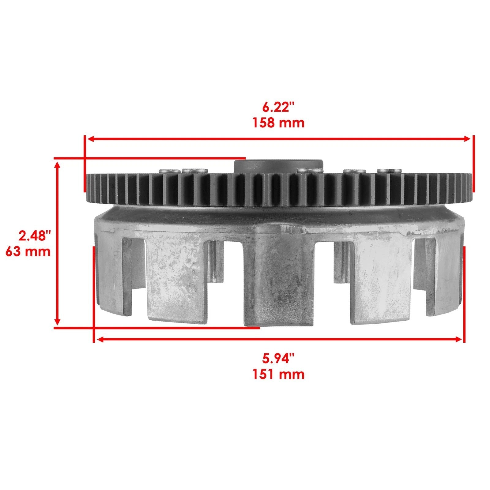 Clutch Basket and Friction Plates Kit for Kawasaki Bayou 300 KLF300-C 1989-2005